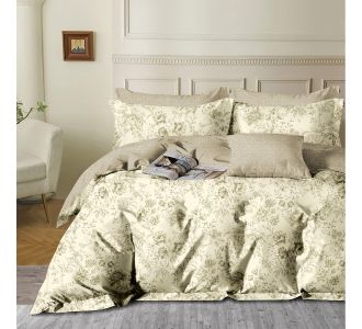 Beauty Home Σετ σεντόνια υπέρδιπλα με λάστιχο Art 12622 Charles 165x200+30 Μπεζ       |  Σεντόνια Υπέρδιπλα / King Size στο espiti