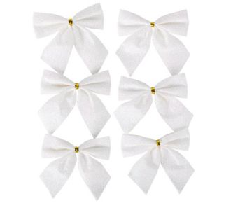 Beauty Home ΦΙΟΓΚΑΚΙΑ ΛΕΥΚΑ ΜΕ ΓΚΛΙΤΕΡ 7,50 x 7,50 cm 6 ΤΜΧ       |  Χριστουγεννιάτικα Διακοσμητικά στο espiti