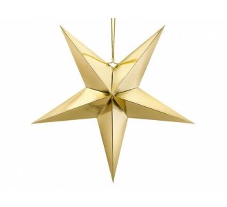 Beauty Home ΧΑΡΤΙΝΟ ΑΣΤΕΡΙ ΧΡΥΣΟ 70CM       |  Χριστουγεννιάτικα Διακοσμητικά στο espiti