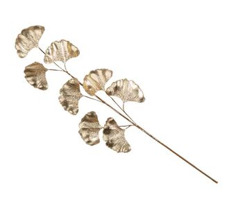 Beauty Home ΚΛΑΔΙ GINKGO ΣΕΤ  ΧΡΥΣΟ ΜΕ ΓΚΛΙΤΕΡ 53CM       |  Διακοσμητκά στο espiti
