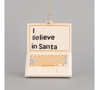 Beauty Home ΣΤΟΛΙΔΙ LAPTOP, ΛΕΥΚΟ-ΧΡΥΣΟ, 11,5x8cm       |  Χριστουγεννιάτικα Διακοσμητικά στο espiti