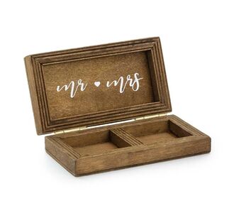 Beauty Home ΞΥΛΙΝΟ ΚΟΥΤΑΚΙ MR & MRS 10 x 5,5 cm       |  Διακοσμητκά στο espiti