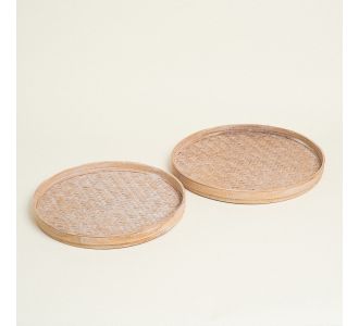 Beauty Home ΔΙΣΚΟΙ ΜΠΑΜΠΟΥ ΣΕΤ 2 ΤΜΧ 46 x 5 cm 41 x 5 cm       |  Διακοσμητκά στο espiti