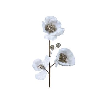 Beauty Home ΛΟΥΛΟΥΔΙ ΒΕΛΟΥΔΙΝΟ ΜΕ ΧΡΥΣΟ ΓΚΛΙΤΕΡ 58 cm       |  Φυτά συνθετικά - Λουλούδια στο espiti