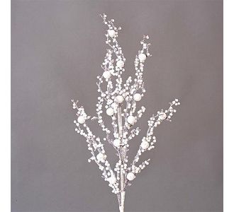 Beauty Home ΚΛΑΔΙ ΛΕΥΚΟ ΜΕ ΓΚΛΙΤΕΡ  72cm       |  Χριστουγεννιάτικα Διακοσμητικά στο espiti