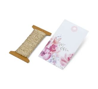 Beauty Home 12 ΕΤΙΚΕΤΕΣ ΦΛΟΡΑΛ ΜΕ ΚΟΡΔΟΝΙ 4.5X7.5CM       |  Διακοσμητκά στο espiti