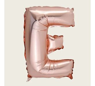 Beauty Home ΜΠΑΛΟΝΙ ΓΡΑΜΜΑ “E”  36cm ΡΟΖ ΧΡΥΣΟ       |  Διακοσμητκά στο espiti