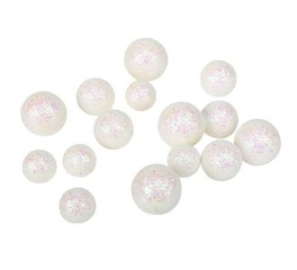 Beauty Home 15 ΜΙΚΡΕΣ ΜΠΑΛΕΣ ΦΕΛΙΖΟΛ ΜΕ ΓΚΛΙΤΕΡ ΛΕΥΚΕΣ 1.5/2.5/3.5CM       |  Χριστουγεννιάτικα Διακοσμητικά στο espiti