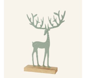 Beauty Home ΜΕΤΑΛΛΙΚΟΣ ΤΑΡΑΝΔΟΣ ΜΕ ΒΑΣΗ LIGHT GREEN 5 x 19,5 x 31 CM       |  Χριστουγεννιάτικα Διακοσμητικά στο espiti