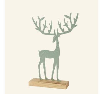 Beauty Home ΜΕΤΑΛΛΙΚΟΣ ΤΑΡΑΝΔΟΣ ΜΕ ΒΑΣΗ LIGHT GREEN 5 x 19,5 x 31 CM       |  Χριστουγεννιάτικα Διακοσμητικά στο espiti