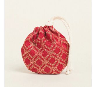 Beauty Home ΠΟΥΓΚΙ ΟΒΑΛ ΜΕ ΚΟΡΔΟΝΙ 13 x 14 cm ΖΑΚΑΡ ΟΡΙΕΝΤΑΛ ΚΟΚΚΙΝΟ-ΧΡΥΣΟ       |  Χριστουγεννιάτικα Διακοσμητικά στο espiti