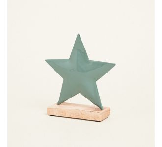 Beauty Home ΜΕΤΑΛΛΙΚΟ ΑΣΤΕΡΙ ΜΕ ΒΑΣΗ 15 x 16 CM ΧΑΚΙ       |  Χριστουγεννιάτικα Διακοσμητικά στο espiti