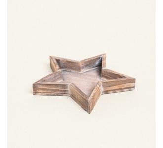 Beauty Home ΞΥΛΙΝΟ ΑΣΤΕΡΙ 22 x 21 x 3 CM       |  Χριστουγεννιάτικα Διακοσμητικά στο espiti