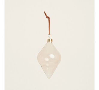Beauty Home ΓΥΑΛΙΝΟ ΣΤΟΛΙΔΙ 8 CM B MOKA       |  Χριστουγεννιάτικα Στολίδια στο espiti