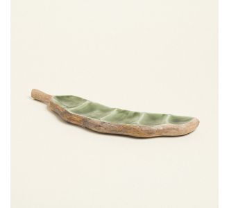 Beauty Home ΠΙΑΤΕΛΑ ΞΥΛΙΝΗ ΜΕ ΣΜΑΛΤΟ ΦΑΣΟΛΙ 10 x 40 cm       |  Διακοσμητκά στο espiti
