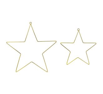Beauty Home ΜΕΤΑΛΛΙΚΑ ΑΣΤΕΡΙΑ ΣΕΤ 2 ΤΕΜ 20 Κ 28 CM       |  Διακοσμητκά στο espiti
