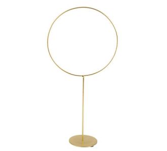 Beauty Home ΜΕΤΑΛΙΚΟΣ ΚΥΚΛΟΣ ΧΡΥΣΟΣ  ΜΕ ΒΑΣΗ 39 x 19 cm       |  Διακοσμητκά στο espiti