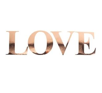 Beauty Home ΑΥΤΟΚΟΛΛΗΤΑ ΡΟΖ ΧΡΥΣΟ LOVE 15 CM       |  Διακοσμητκά στο espiti