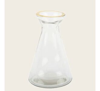 Beauty Home ΒΑΖΑΚΙ ΚΩΝΙΚΟ ΜΕ ΧΡΥΣΟ ΣΤΟΜΙΟ 11×6,8cm       |  Βάζα στο espiti