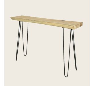 Beauty Home ΚΟΝΣΟΛΑ ΞΥΛΙΝΗ ΜΕΤΑΛΛΙΚΑ ΠΟΔΙΑ 120 x 30 x 80 cm       |  Διακοσμητκά στο espiti