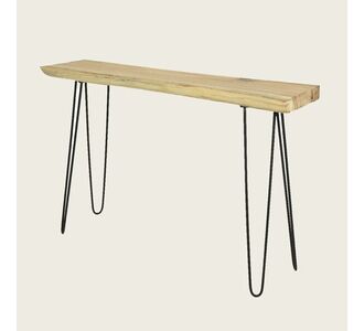 Beauty Home ΚΟΝΣΟΛΑ ΞΥΛΙΝΗ ΜΕΤΑΛΛΙΚΑ ΠΟΔΙΑ 120 x 30 x 80 cm       |  Διακοσμητκά στο espiti
