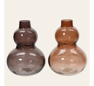 Beauty Home ΒΑΖΟ ΜΕ ΚΑΜΠΥΛΕΣ 11,5 X 15 CM  Μόκα     |  Βάζα στο espiti