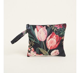 Beauty Home ΝΕΣΕΣΕΡ 29 x 25 cm ΣΤΟΦΑ ΛΟΥΛΟΥΔΙΑ ΜΑΥΡΟ ΦΟΝΤΟ       |  Διακοσμητκά στο espiti