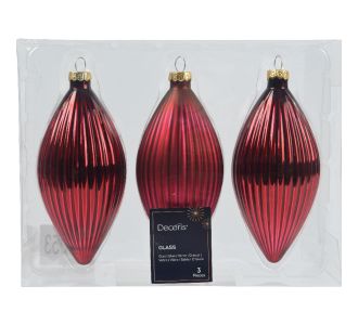Beauty Home ΣΤΟΛΙΔΙ ΣΤΑΓΟΝΑ ΜΠΟΡΝΤΩ ΣΕΤ 3 ΤΜΧ 6 x 13 CM       |  Χριστουγεννιάτικα Στολίδια στο espiti