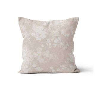 Beauty Home ΜΑΞΙΛΑΡΟΘΗΚΗ ΛΕΥΚΑ ΛΟΥΛΟΥΔΙΑ   45 x 45 cm   ΜΕ ΓΕΜΙΣΜΑ |  Μαξιλάρια διακοσμητικά στο espiti