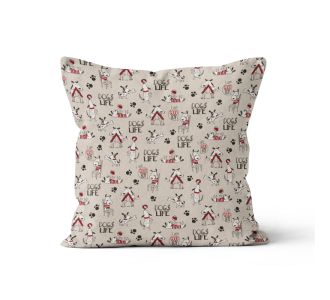 Beauty Home ΜΑΞΙΛΑΡΟΘΗΚΗ DOGS LIFE   45 x 45 cm   ΘΗΚΗ |  Μαξιλάρια διακοσμητικά στο espiti