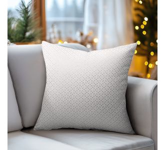 Beauty Home ΜΑΞΙΛΑΡΟΘΗΚΗ ΖΑΚΑΡ ΕΚΡΟΥ-ΑΣΗΜΙ   40 x 40 cm    |  Μαξιλάρια διακοσμητικά στο espiti