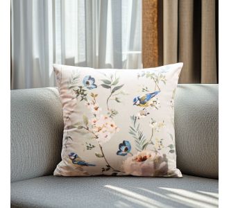 Beauty Home ΜΑΞΙΛΑΡΟΘΗΚΗ ΒΕΛΟΥΔΟ PEONY AND BIRD   40 x 40 cm    |  Μαξιλάρια διακοσμητικά στο espiti