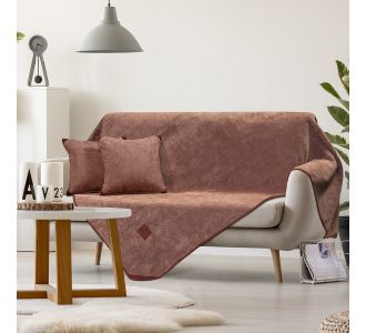 Beauty Home Σετ ριχτάρι 2τμχ Tabac Art 8405 (180x250+180x300) Κεραμιδί       |  Ριχτάρια στο espiti