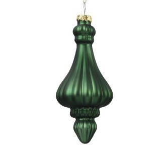 Beauty Home ΓΥΑΛΙΝΟ ΣΤΟΛΙΔΙ 6 x 13 CM ΜΑΤ ΠΡΑΣΙΝΟ       |  Χριστουγεννιάτικα Στολίδια στο espiti