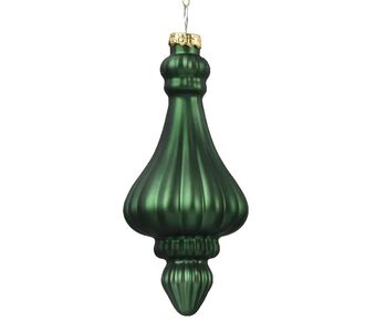 Beauty Home ΓΥΑΛΙΝΟ ΣΤΟΛΙΔΙ 6 x 13 CM ΜΑΤ ΠΡΑΣΙΝΟ       |  Χριστουγεννιάτικα Στολίδια στο espiti