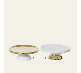 Beauty Home ΠΟΡΣΕΛΑΝΙΝΗ ΤΑΡΤΙΕΡΑ 22 x 11,5 cm ΧΡΥΣΟ – ΛΕΥΚΟ  Α     |  Διακοσμητκά στο espiti