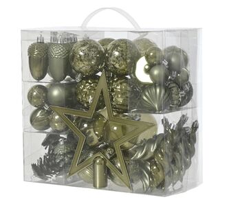 Beauty Home ΑΘΡΑΥΣΤΑ ΣΤΟΛΙΔΙΑ ΛΑΔΙ 60 ΤΜΧ ø 3-6 CM       |  Χριστουγεννιάτικα Στολίδια στο espiti