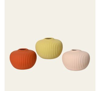 Beauty Home Ματ Κεραμικό Βάζο 15 cm x 11 cm  Πορτοκαλί     |  Βάζα στο espiti