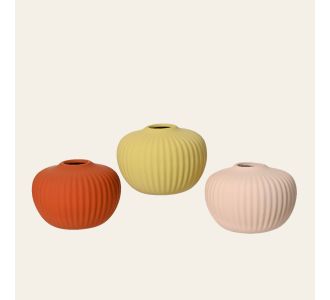 Beauty Home Ματ Κεραμικό Βάζο 15 cm x 11 cm  Σομόν     |  Βάζα στο espiti