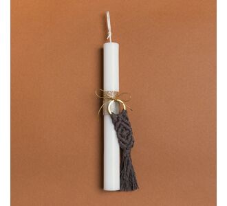 Beauty Home ΛΑΜΠΑΔΑ 25cm ΜΑΚΡΑΜΕ ΜΠΡΕΛΟΚ ΓΚΡΙ ΜΕ ΦΙΟΓΚΟ ΣΕ ΣΥΣΚΕΥΑΣΙΑ ΔΩΡΟΥ       |  Διακοσμητκά στο espiti