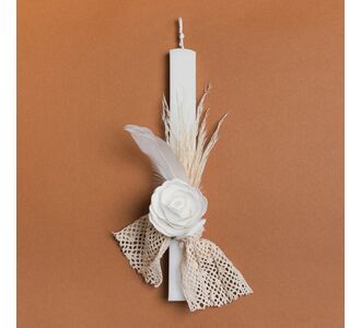 Beauty Home ΛΑΜΠΑΔΑ 33cm ΤΡΙΝΤΑΦΥΛΛΟ ΜΕ ΦΤΕΡΑ ΛΕΥΚΟ ΣΕ ΣΥΣΚΕΥΑΣΙΑ ΔΩΡΟΥ       |  Διακοσμητκά στο espiti