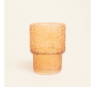 Beauty Home Κηροπήγιο Γυάλινο 7 x 9,2 cm  Πορτοκαλί     |  Διακοσμητκά στο espiti