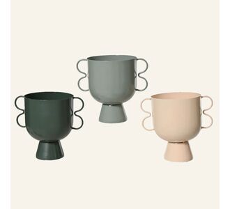 Beauty Home Βάζο Μεταλλικό  15 cm x 10 cm x 16 cm  Σομόν     |  Βάζα στο espiti