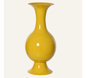 Beauty Home Μεταλλικό Βάζο Κίτρινο 25 x 56 cm       |  Βάζα στο espiti
