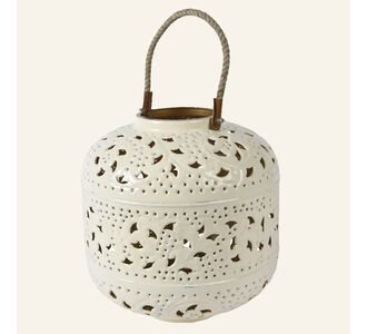 Beauty Home ΦΑΝΑΡΙ ΜΕΤΑΛΛΙΚΟ ΕΚΡΟΥ 28 x 30 CM       |  Διακοσμητκά στο espiti