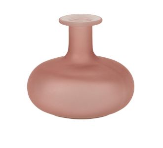 Beauty Home Γυάλινο Βάζο Emy Ροζ 12 x 11 CM – 470ml       |  Βάζα στο espiti