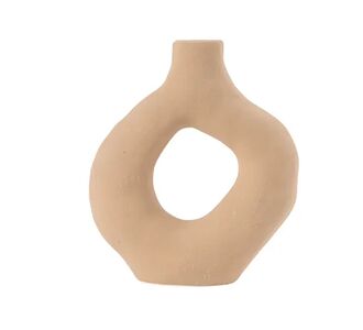 Beauty Home Βάζο Sonora Κάμελ 19,5 x 17 CM       |  Βάζα στο espiti