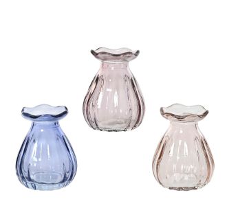 Beauty Home Γυάλινο βάζάκι 7 x  9cm  Γαλάζιο     |  Βάζα στο espiti