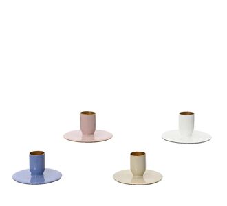Beauty Home Μεταλλικό Κηροπήγιο.7.5 x 7.5 x 3.5 CM  Μπεζ     |  Διακοσμητκά στο espiti
