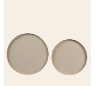 Beauty Home Μεταλλικοί Στρογγυλοί Δίσκοι ΣΕΤ 2 ΤΜΧ, 30cm, 25cm       |  Διακοσμητκά στο espiti